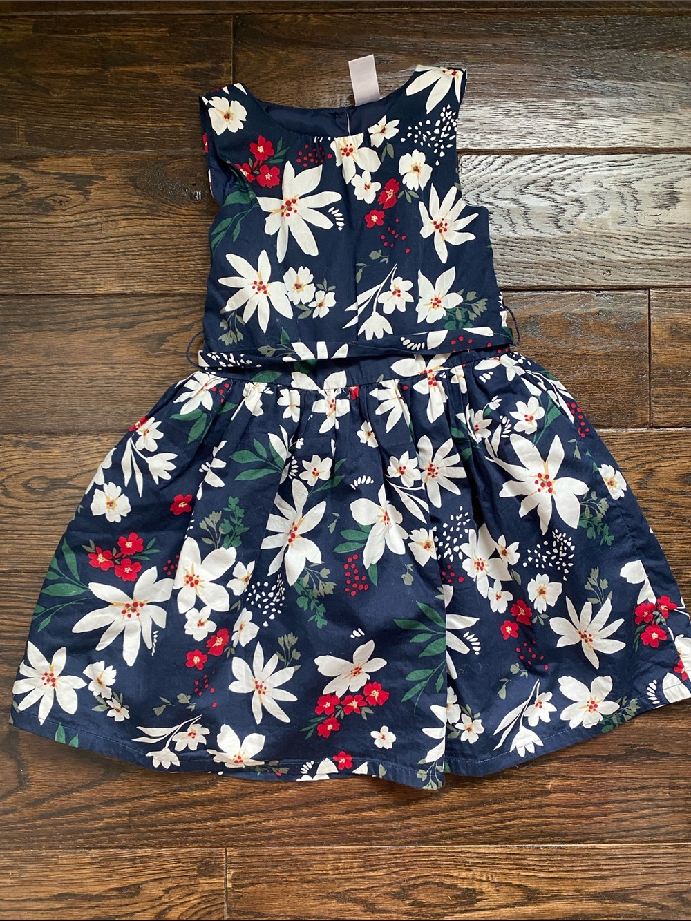 Carter's Navy Floral Sleeveless Dress